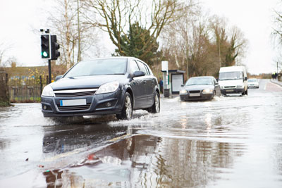 car in flood