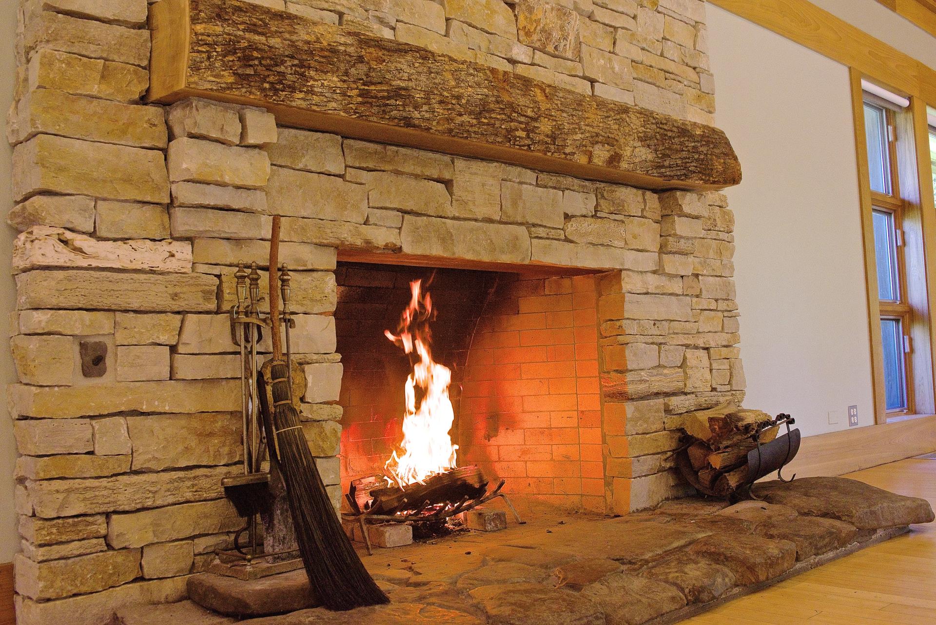 Fireplace at Ecology Center