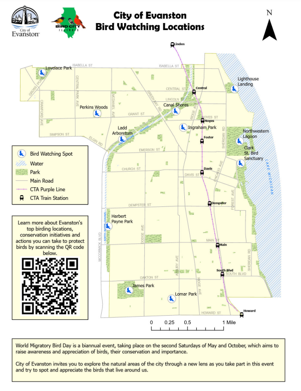 bird watching map