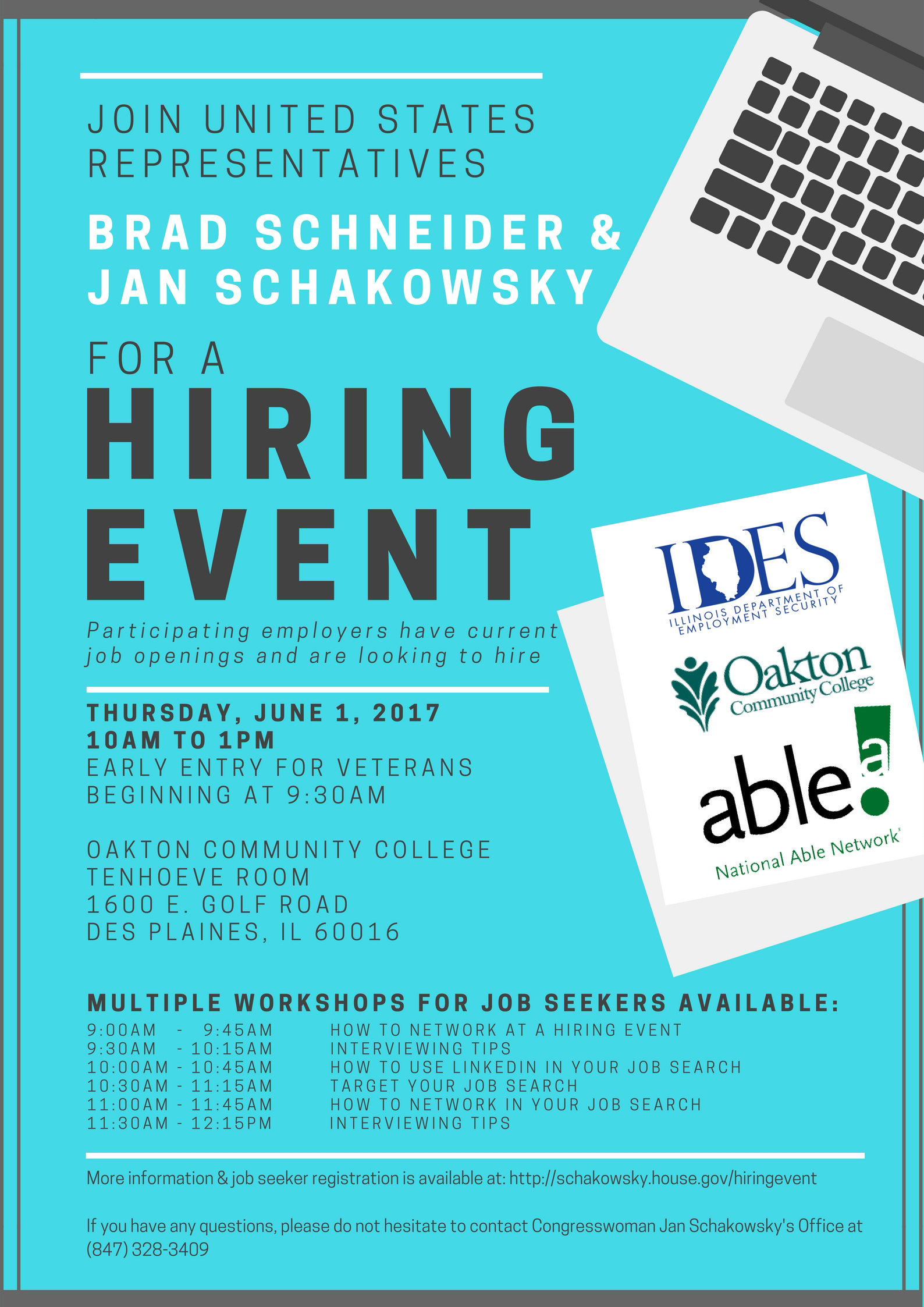 US Rep Hiring Event Flyer (Color)