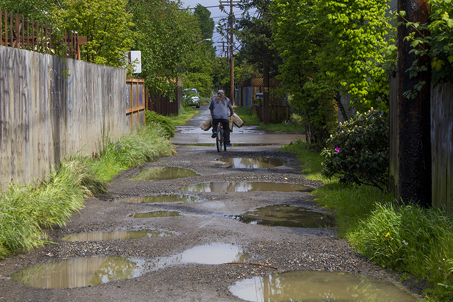 Alley with Potholes