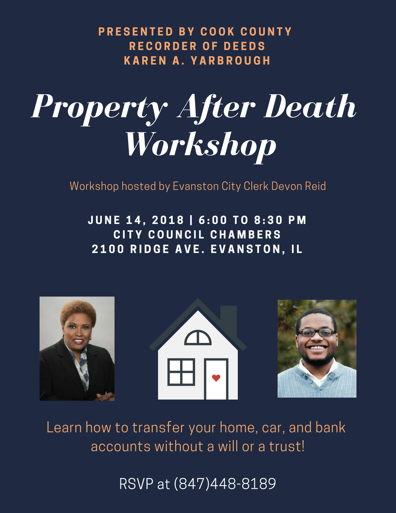 Property After Death Workshop Poster Flyer