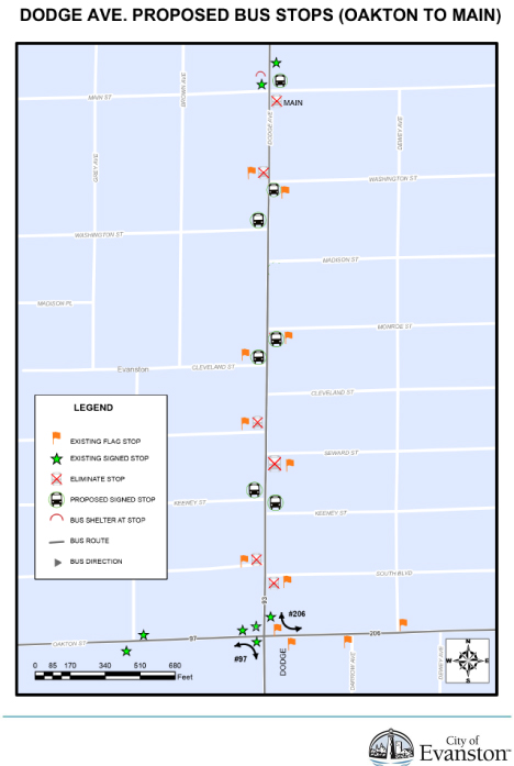 Dodge Avenue bus stops