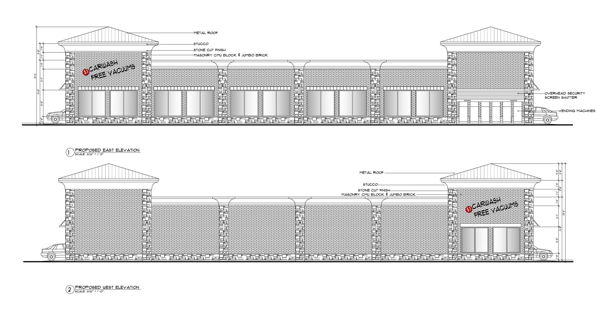 2425 Oakton PD East-West Elevations