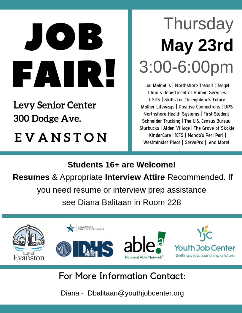 Evanston Job Fair May 23 2019